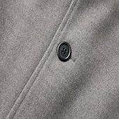 billiga Trenchcoat för män-Herr Vinterkappa Trenchcoat Kontor &amp; Karriär Dagliga kläder Vinter Polyester Håller värmen Tvättbar Ytterkläder Kläder Mode Uppvärmning Solid färg Ficka Kavajslag Enkelknäppt