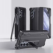 abordables Carcasas Samsung-Funda para teléfono Samsung Galaxy Z Fold 6 Z Fold 5 Z Fold 4 Z Fold 3 cubierta trasera con soporte de pie con protector de pantalla magnético color sólido PC