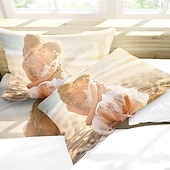 levne Personalizované povlečení-Zakázkový foto povlak na přikrývku potištěná sada povlečení nejlepší dárek k promoci zakázkový dárek pro ložnici pro přátele milence personalizované dárky