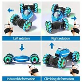 cheap RC Vehicles-4WD Gesture Sensor Toy Car Double-Side Rotation Off-Road Vehicle360 Flip With Light And Music Birthday Toy Car Hand Controlled RC Car Festival Thanksgiving Gift