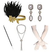economico Accessori e altro-Anni 1920 Il grande Gatsby Abiti Il grande Gatsby Invitato al matrimonio Halloween Halloween Ricevimento di nozze Addio al Nubilato Adulti Guanti Orecchini Collana Tutte le stagioni