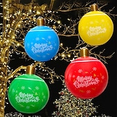 billige Utendørs dekorasjoner-utendørs juleoppblåsbar dekorert ball pvc store store baller juletrepynt lekeball juleball gårdsplassdekorasjon juleutstyr leker julestemning ball