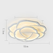 cheap Ceiling Lights-LED Ceilling Light Dimmable Flower Design Modern Metal Hanging Chandelier Light LED Suspension Light Creative Hanging Ceiling Light in White for Living Room Restaurant Bar 110-240V