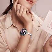 olcso Apple óraszíjak-Ékszer karkötő Kompatibilis valamivel Apple Watch óraszíj 38mm 40mm 41mm 42mm 44mm 45mm 49mm Női Csillogás Bling Diamond ötvözet Csere óraszíj mert iwatch Ultra 2 Series 9 8 7 SE 6 5 4 3 2 1