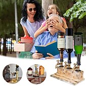 cheap Barware-Whiskey Wood Dispenser,Faucet Shape Liquor Dispenser, Daddy Favorite Whiskey Wine Wood Dispenser for Home Bar Dinner Party Restaurant, Dad Papa Boyfriend Husband Gift