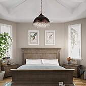 Недорогие Островные огни-Подвесная люстра с маленькими блестящими хрустальными бусинами, кованое железо, ретро-индустриальный стиль, с одной регулируемой цепочкой, черный 110-240В