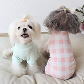 billiga Pyjamas-Hund Katt Pyjamas Mode söt stil Vinter Mjuk Tvättbar Bekväm Inomhus Ledigt / vardag Hundkläder for Bichon Frisé Pudel Pommeran valpen eller det lilla husdjuret Fjäril