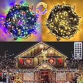 cheap Solar String Lights-Elegant Wedding Party Reception 40ft 380 LED Color Changing Fairy String Lights – Waterproof Indoor/Outdoor String Lights with Remote, 11 Modes for Garden, Holiday