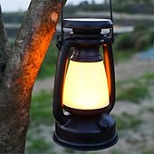 cheap Landscape Lights-New Retro Lamp Tri-Color Led Stepless Dimming Light Source Portable Hanging Solar Charging USB Camping Outdoor Lighting 1PC
