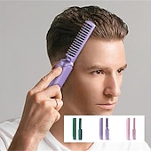 billige Personlig beskyttelse-2-i-1 rettetang til lat hår trådløst hår hot comb mini usb oppladbar rettetang krøllete hårpinne hurtigvarmende rettebørste for hjemreise-1 stk.