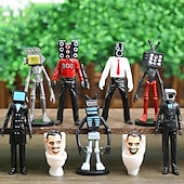 economico Costruzioni giocattolo-blind box popolare skibidi toilet man monitor hand game camera bambola building block decorazione giocattolo toilette