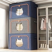 economico Contenitori per abbigliamento-contenitore trapuntato di grande capacità, organizer pieghevole per cassetti dell&#039;armadio, organizer per coperte, trapunte, vestiti, traslochi