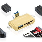 levne USB rozbočovače-7v1 čtečka karet SD usb 3.0 adaptér se dvěma sloty pro mac windows linux chrome pc smartphony &amp; kamery