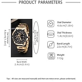 preiswerte Quarz-Uhren-3 Stück/Set Mode Herren Geschäfts Quarz Uhr  Casual Halskette  Armband