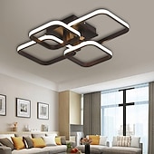 economico Lampade da soffitto con dimmer-Plafoniere design a 4 luci 58 cm forme quadrate led alluminio gel di silice plafoniera moderna camera dei bambini in stile nordico luci camera da letto 110-120 v 220-240 v