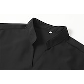 abordables Camisas Popover para Hombres-Hombre Camisa de verano Camisa casual Negro Blanco Vino Azul Marino Oscuro Azul Piscina Manga Larga Plano Escote en Pico Calle Vacaciones Sexy Ropa Moda Camisas Ocio