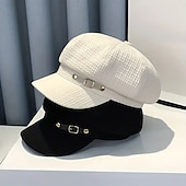 abordables Chapeaux-Bérets élégants en relief, casquette de béret classique de couleur unie de style britannique, chapeaux de journal respirants pour femmes, automne &amp; hiver
