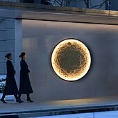 baratos luzes de parede ao ar livre-luminárias de parede externas design de lua lanternas de parede à prova d&#039;água ip65 arandelas de varanda pretas iluminação montada na parede para entrada de porta frontal de pátio 110-240v