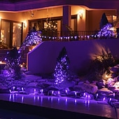 cheap Solar String Lights-1pcs 50/100/300leds Halloween Solar Lights, Outdoor Fairy Garland String Lights, Waterproof Garden Festoon Lamp, Halloween Yard Patio Party Decoration