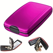 billige kortholdere og etuier-Tyverisikringslommebok mini bærbar oppbevaringsveske lett kredittkortveske, minimalistisk veske