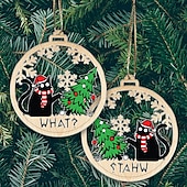 economico Addobbi per l&amp;#39;albero di Natale-ornamento da appendere per auto, portachiavi in acrilico stampato piatto 2D, ornamento in acrilico opzionale e confezione di regali commemorativi per gli accessori dello specchietto retrovisore dell&#039;auto