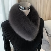 abordables Chales de piel-Bufandas de Mujer Estilo lindo Bufandas Sin Mangas Piel Sintética Velos de Boda Con Color Puro Para Diario Primavera
