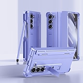 abordables Carcasas Samsung-Funda para teléfono Samsung Galaxy Z Fold 6 Z Fold 5 Z Fold 4 Z Fold 3 cubierta trasera con soporte de pie con protector de pantalla magnético color sólido PC