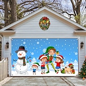 お買い得  屋外装飾-クリスマスガレージドアバナー、屋内屋外クリスマス休暇、幸せな背景、装飾カバー、クリスマス新年あけましておめでとうございますバナー、大型ドアカバー、クリスマス装飾