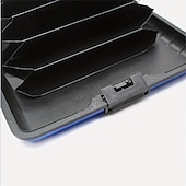 cheap Storage &amp; Organization-Aluminum Bank Card Holder Blocking Hard Case Wallet Solid Credit Card Anti-RFID Scanning Protect Card Holder