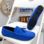 cheap Men&#039;s Slip-ons &amp; Loafers-Men&#039;s Green Suede Loafers – Casual Slip-On Moccasins with Non-Slip Sole for Driving &amp; Everyday Wear