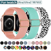 abordables correas de reloj de manzana-Compatible con Apple Watch Correa 38mm 40mm 41mm 42mm 44mm 45mm 49mm Trenzado Elástico Ajustable Tejido correa de repuesto para iwatch Ultra 2 Series 9 8 7 SE 6 5 4 3 2 1