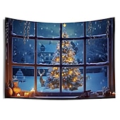 Christmas Decorations Hanging Tapestry Christmas Tree Winter Snow Wall Art Xmas Large Tapestry Mural Decor Photograph Backdrop Blanket Curtain Home Bedroom Living Room Decoration Window View cheap Christmas Tapestry Hanging-Christmas Decorations Hanging Tapestry Christmas Tree Winter Snow Wall Art Xmas Large Tapestry Mural Decor Photograph Backdrop Blanket Curtain Home Bedroom Living Room Decoration Window View