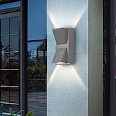 cheap Outdoor Wall Lights-Led Outdoors Wall Lamp 5W 10W Up/Down Lighting Indoor Double-Head Curved Waterproof IP65 Wall Lamp Modern Bedroom Lamp Warm White Light AC85-265V