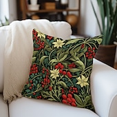 billige Ferieputetrekk-holly dobbel side putetrekk 1 stk mykt dekorativt firkantet putetrekk putetrekk for soverom stue sofa sofa stol
