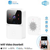 Недорогие Видеодомофоны-Wi-Fi видео дверной звонок, беспроводная HD-камера, обнаружение движения, ИК-сигнализация, охранная сигнализация, дверной звонок для умного дома, Wi-Fi домофон для дома