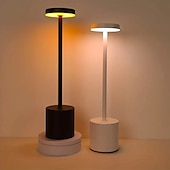 economico Lampade da tavolo-lampada da scrivania senza fili ricaricabile a 3 colori con tocco in metallo a led, lampada da comodino per camera da letto, lampada da scrivania dall&#039;atmosfera moderna e minimalista, ricarica USB