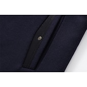 billige Trenchcoat for menn-Herre Vinterfrakk Ull frakk Ytterfrakk Virksomhet Avslappet Vinter 52% ull Vindtett Hold Varm Yttertøy Klær Stilfull Klassisk &amp; Tidløs ikke-utskrift Helfarge Lomme Høy krage Enkeltkneppet