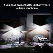 economico elettrodomestici-1/2 confezione da 4000 W lampada da parete solare girevole a LED per esterni impermeabile girevole 270 grandangolo pir sensore di movimento del corpo umano con staffa adatta per illuminazione stradale
