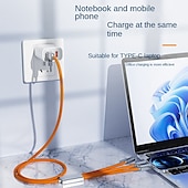 voordelige Mobiele telefoonkabels-USB C-kabel Bliksemkabel 100W 3.9ft USB A naar USB C USB A naar Lightning USB A naar micro B 6 A Snellader Hoge gegevensoverdracht 3 in 1 Voor Macbook iPad Samsung Mobiele telefoonaccessoire