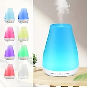cheap Humidifiers &amp; Dehumidifiers-Portable Colorful Lights H2o Spray Cool Mist Humidifier Double Wet Aroma Essential Oil Diffuser Usb Rechargable Minicar Home Air Humidifier