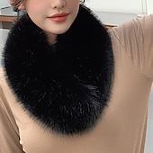 abordables Chales de piel-Bufandas de Mujer Estilo lindo Bufandas Sin Mangas Piel Sintética Velos de Boda Con Color Puro Para Diario Primavera