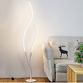 cheap LED Floor Lamp-Dimmable Living Room Floor Lamp 24 W LED Floor Lamp with Remote Control Modern Spiral Floor Lamp for Bedroom Exhibition Rooms Galleries White 110-240V