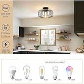 economico Lampade da soffitto-lampada da soffitto con montaggio a semi-incasso - lampade nere per corridoio, lampada da fattoria per cameretta dei bambini, camera dei bambini, camera da letto, cucina, corridoio, ingresso 110-240 V