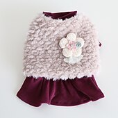 economico Vestiti-Cane Gatto Vestito Moda Carino Inverno Morbido Lavabile Confortevole All&#039;aperto Casual Quotidiano Abbigliamento per Cani for Bichon Frisé Barboncino Volpino di Pomerania Cucciolo Papillon