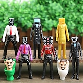 economico Costruzioni giocattolo-blind box popolare skibidi toilet man monitor hand game camera bambola building block decorazione giocattolo toilette