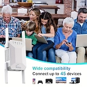ieftine Routere Wireless-Wi-Fi extender 1200mbps 2.4g/5g dual band wireless internet wifi repeater/router/amplificator de semnal AP pentru casă extender de acoperire mai mare și amplificator de semnal