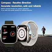 cheap Smartwatch-HK9 PRO MAX Smart Watch 2.02 inch Smartwatch Fitness Running Watch Bluetooth Pedometer Call Reminder Fitness Tracker Compatible with Android iOS Women Men Long Standby Hands-Free Calls Message