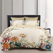 voordelige Dekbedovertreksets-bloemenpatroon dekbedovertrek set dekbedset, bedrukte dekbedovertrek katoenen beddengoed sets met envelop kussensloop, kamerdecor koning koningin dekbedovertrek