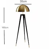 abordables lámpara de pie llevada-Lámpara de pie decorativa, trípode, luces de pie, lámpara de pie LED moderna de cobre, luz de pie de mediados de siglo con mesa para lámpara de pie de oficina 110-240v