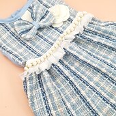cheap Dresses-Dog Cat Dress Fashion Cute Winter Soft Washable Comfortable Outdoor Party Dog Clothing for Bichon Frise Poodle Pomeranian Baby Pet Papillon